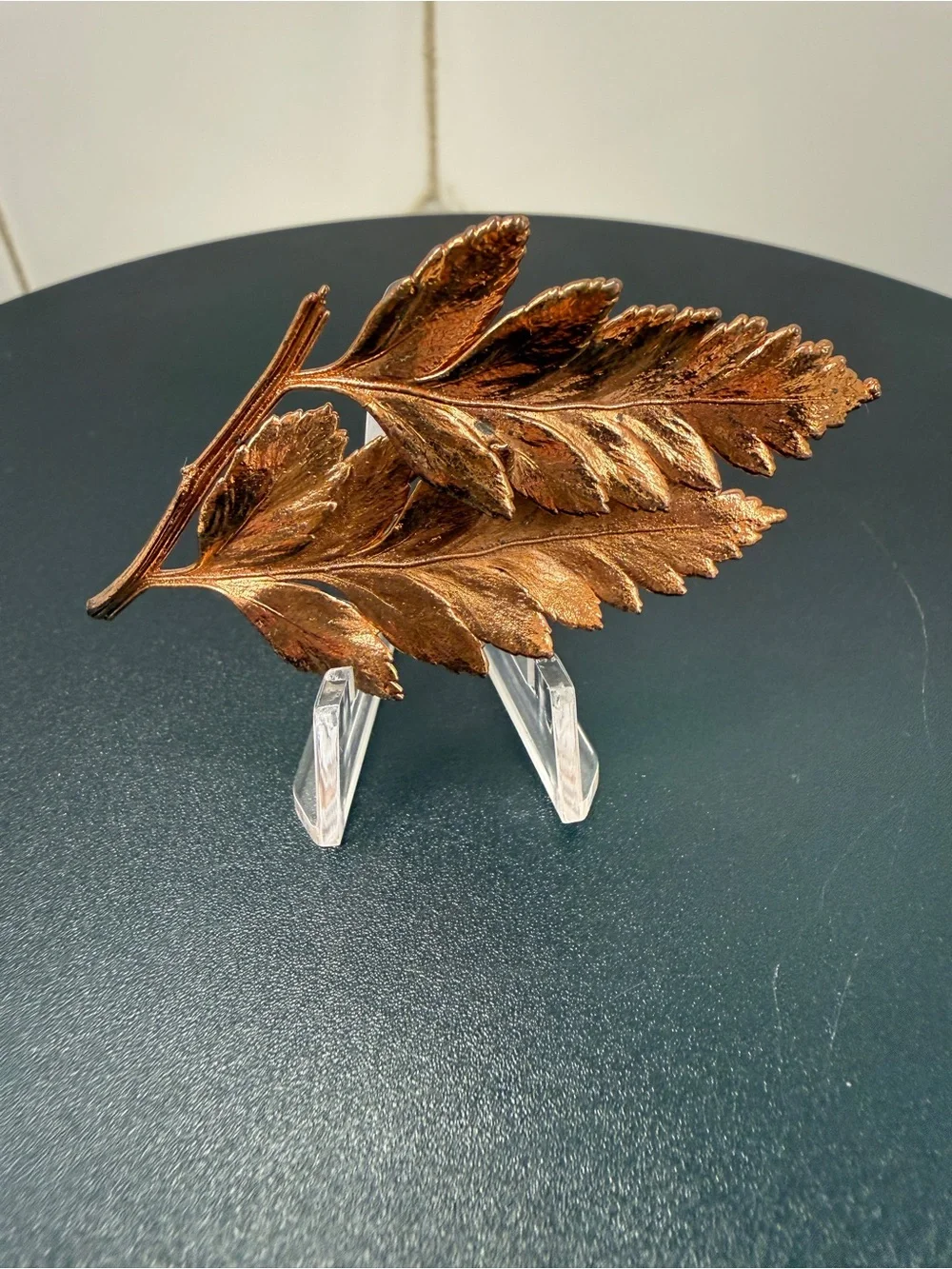 Delicate Copper Leaf Brooch Pin - Women's Jewelry